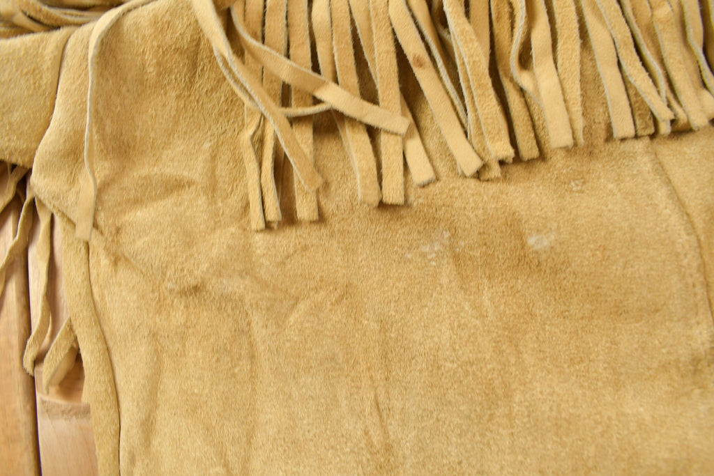 Vintage 1960s Golden Bear Fringe Leather Jacket