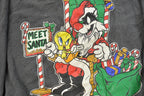 Vintage 1990s Looney Tunes Christmas Crewneck Sweatshirt Men's L / Vintage Sweatshirt / Warner Bros / 90s Cartoon Sweater / Tweety Bird