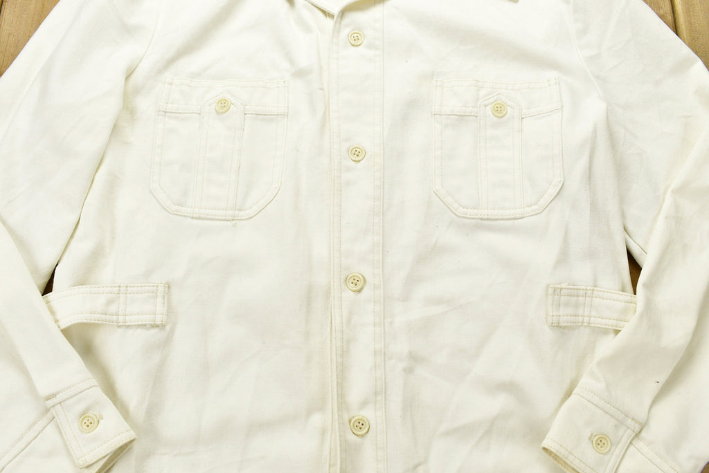 Vintage 1980s Lee White Denim Jean Jacket