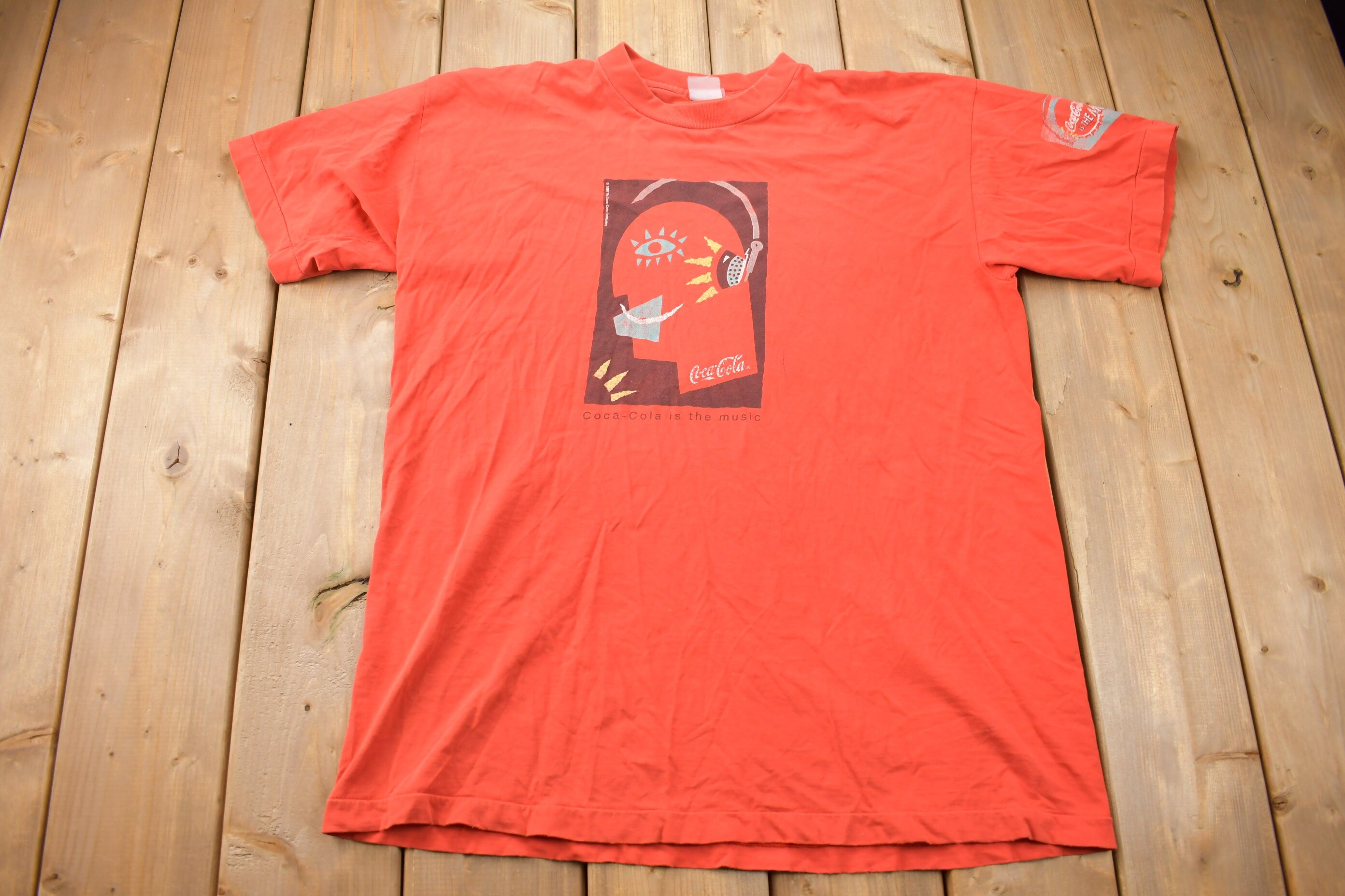 Vintage 1993 Enjoy Coke Mesh Pocket T-Shirt