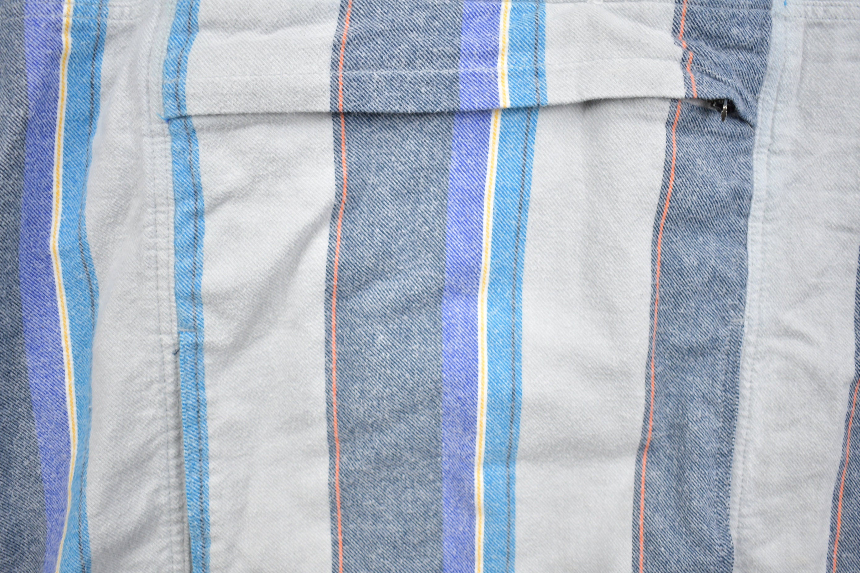 Vintage 1990s No Boundaries Hooded Pullover Striped Quarter Button Hoodie