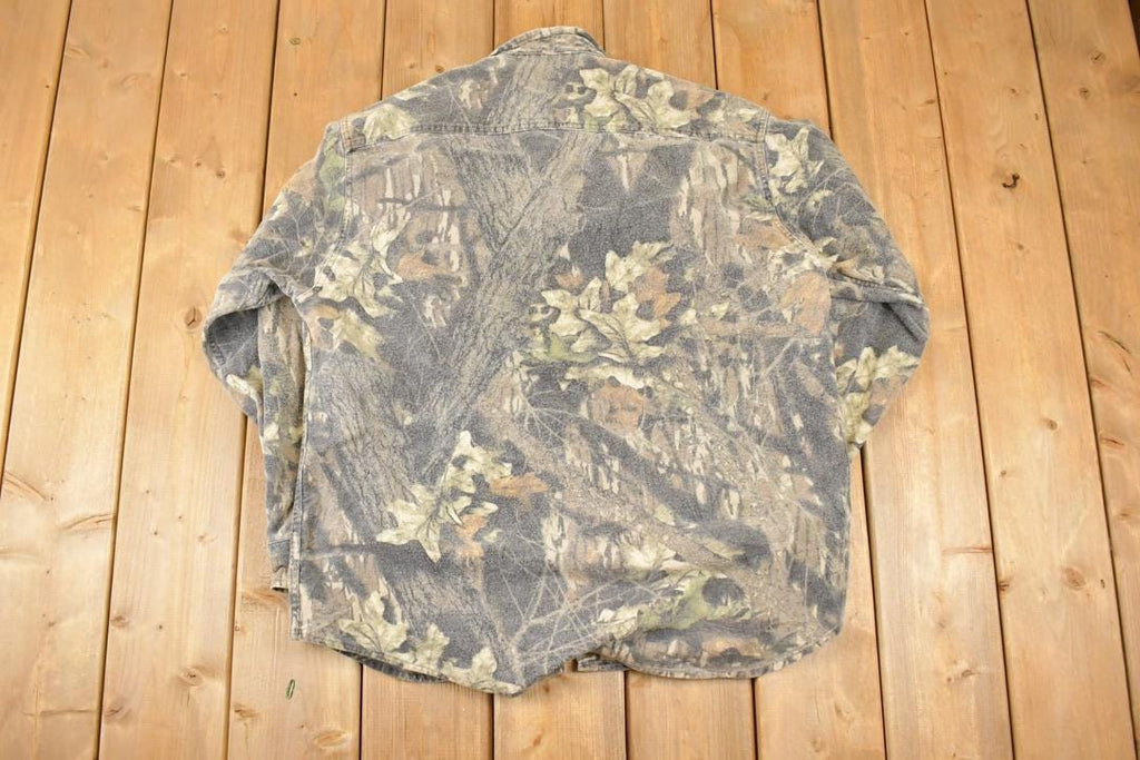 Vintage 1990s Woolrich Realtree Flannel Outdoorsman Button Up Shirt Men's M