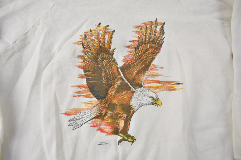 Vintage 1988 American Bald Eagle Graphic Crewneck Sweatshirt
