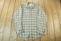Vintage 1990s Eddie Bauer Button Up Shirt  1990s Plaid Button Up  Vintage Flannel  Outdoors  Mens Medium