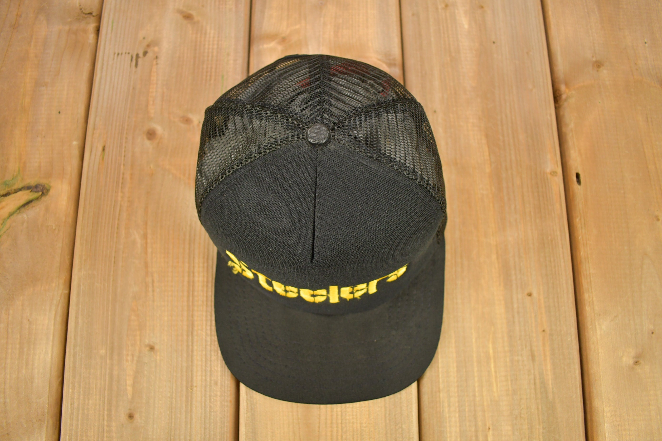 Vintage 1990s Pittsburgh Steelers NFL New Era Snap Back Trucker Hat
