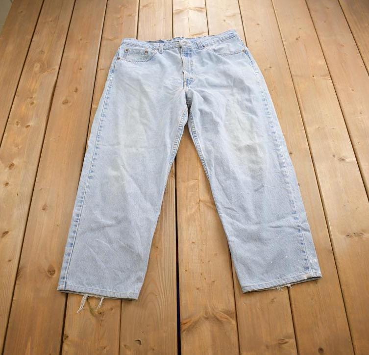 Vintage 1990s Levi's 550 Relaxed Fit Denim Jeans Made In USA Size 38x30