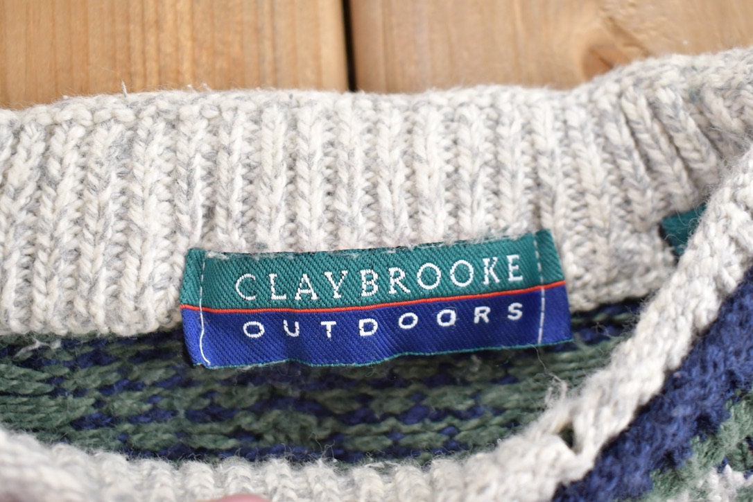 Vintage 1990s Claybrooke Knitted Crewneck Sweater