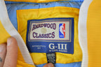 Vintage 1990s Deadstock NBA Hardwood Classics MPLS Minneapolis Lakers Satin Button Up Windbreaker Basketball Jacket