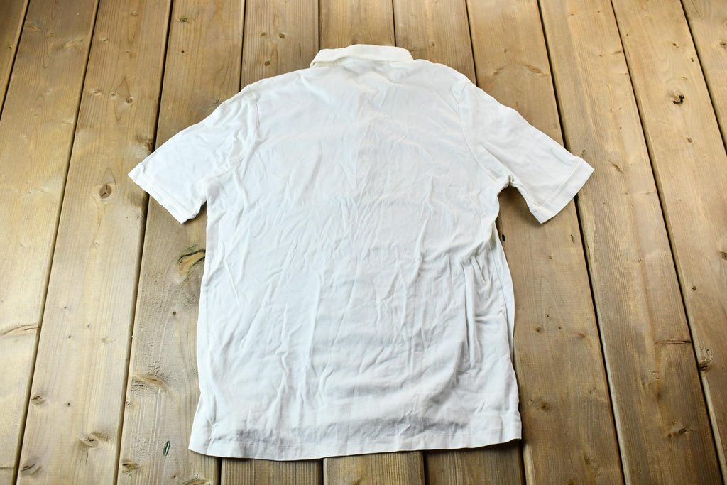 Vintage 1980s Johnnie Walker White Golf Logo Polo Shirt