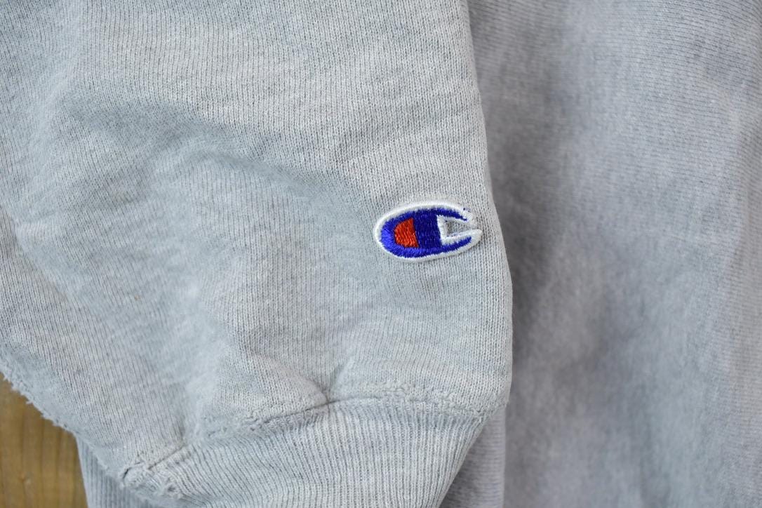 Vintage 1990s Champion Reverse Weave Super Distressed Double Collar Crewneck Sweatshirt