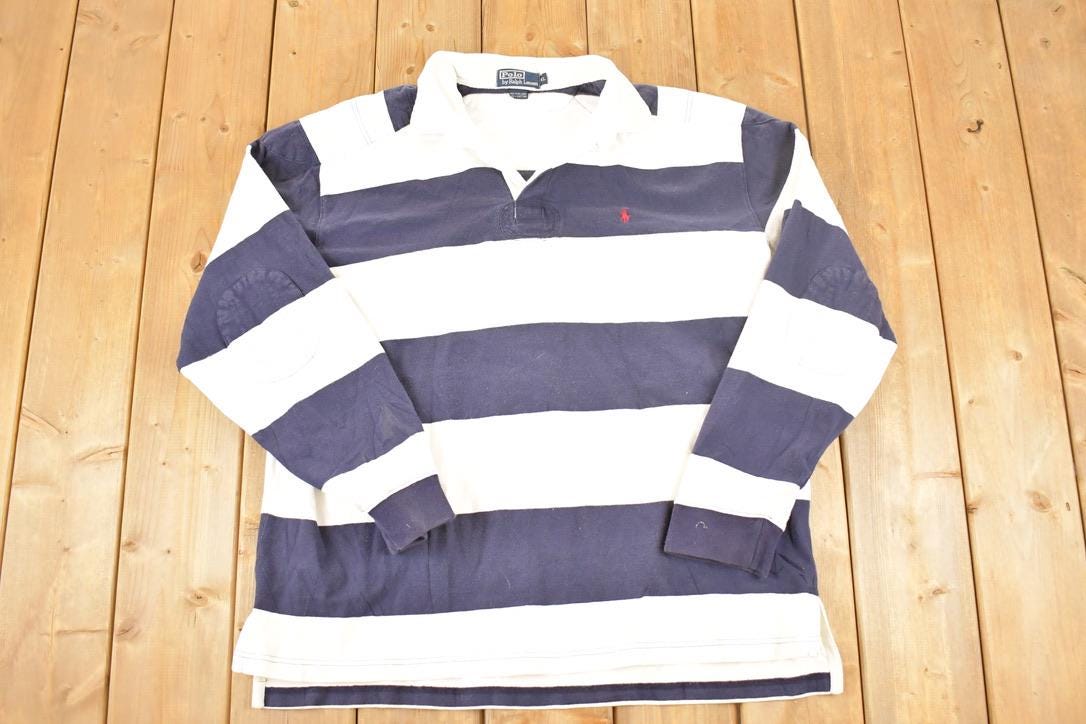 Vintage 1990s Polo By Ralph Lauren Striped Button Up Shirt Mens L