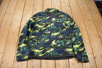 Vintage Y2K American Eagle Tiger Camo Fleece Sweater Size S