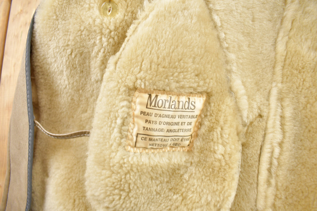 Vintage 1980s Morlands Lambskin Shearling Leather Jacket