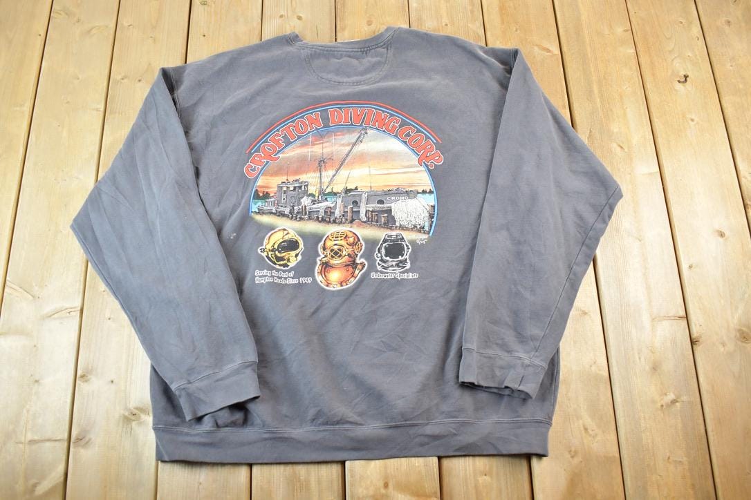 Vintage 1990s Crofton Diving Corp Souvenir Crewneck Sweatshirt