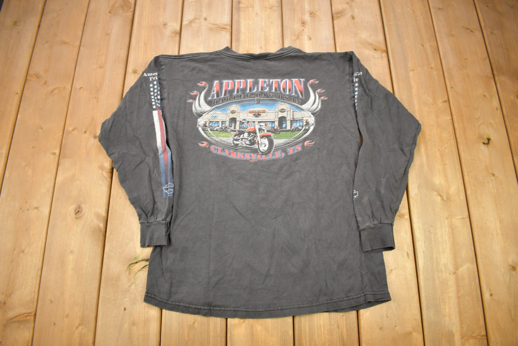 Vintage 2000 Harley Davidson Motorcycles Appleton's Tennessee Long Sleeve T-Shirt