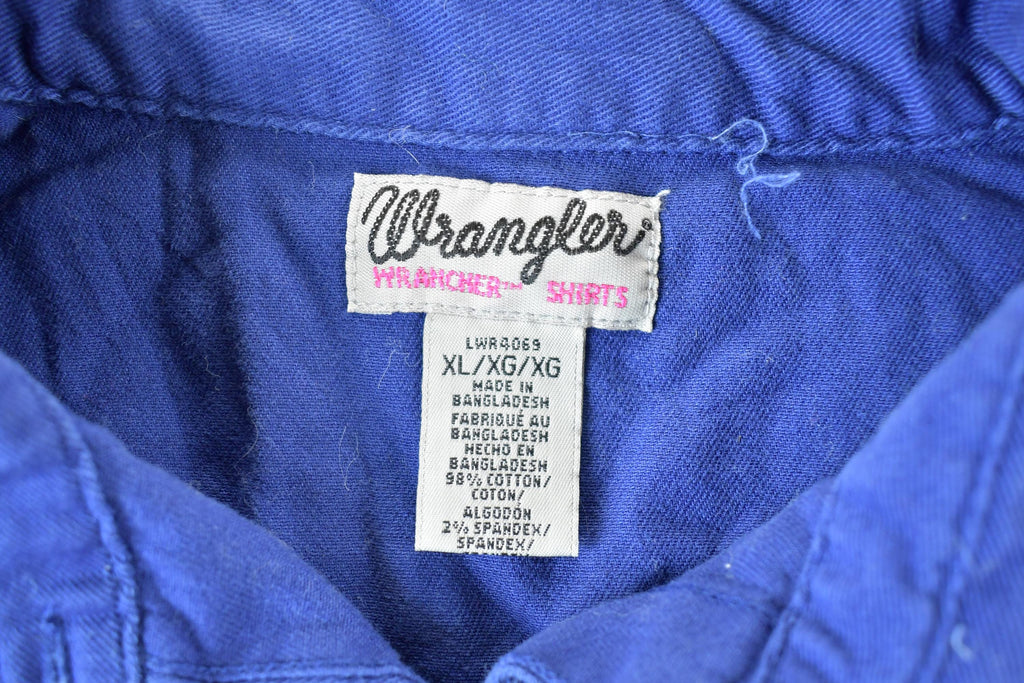 Vintage Y2K Wrangler Wrancher Shirts Button Up Cowboy Shirt Womens XL