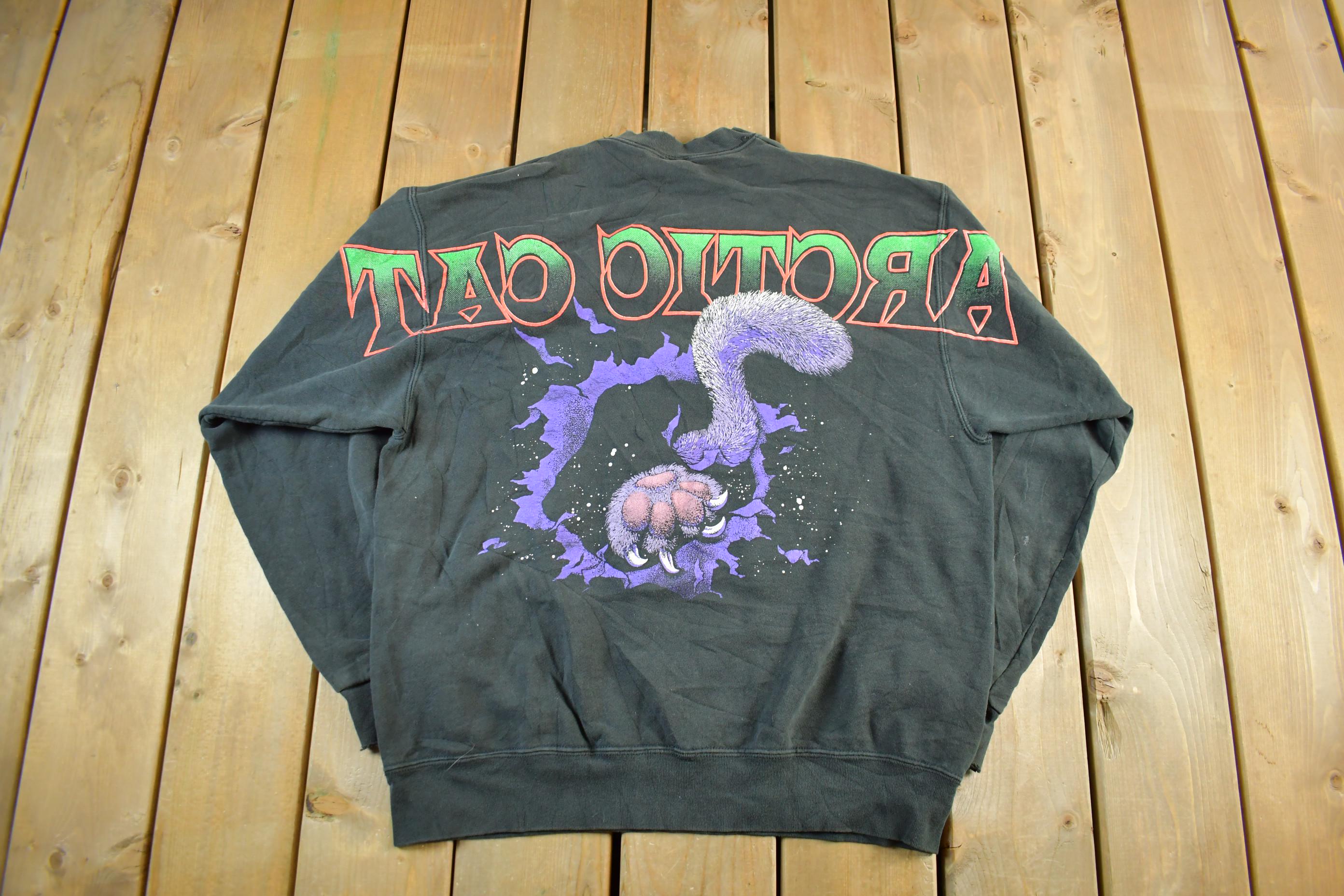 Vintage 90s Arctic Cat Graphic Sweatshirt: All Over Print