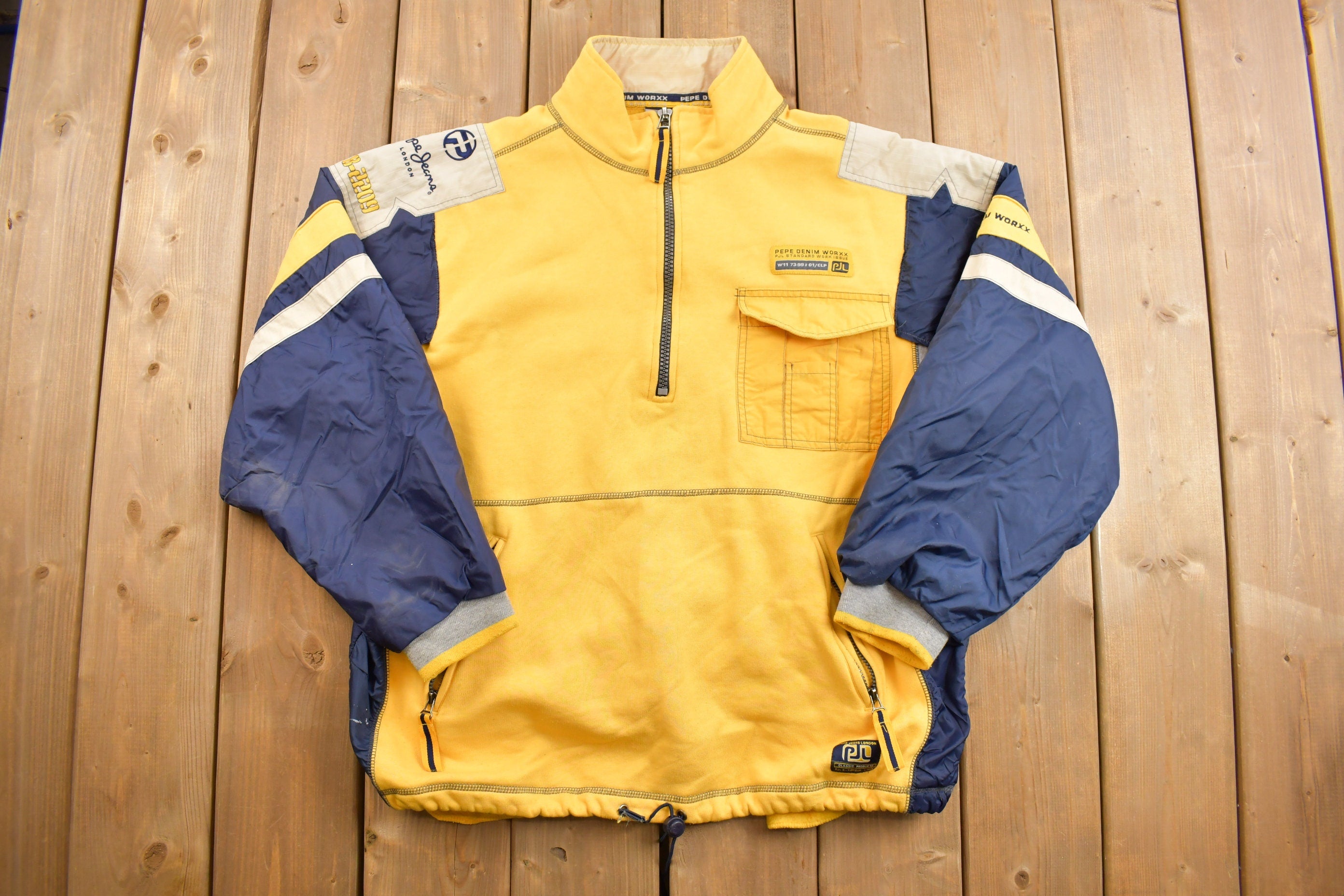 Vintage 1990s Pepe Jeans Half Zip Windbreaker Jacket