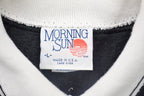 Vintage 1990s Morning Sun Collared Floral Crewneck Sweatshirt / 90s Crewneck / Made In USA / Essential / Streetwear / 90s