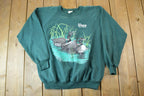 Vintage 1990s Wawa Ontario Canada Loon Party Crewneck Sweatshirt