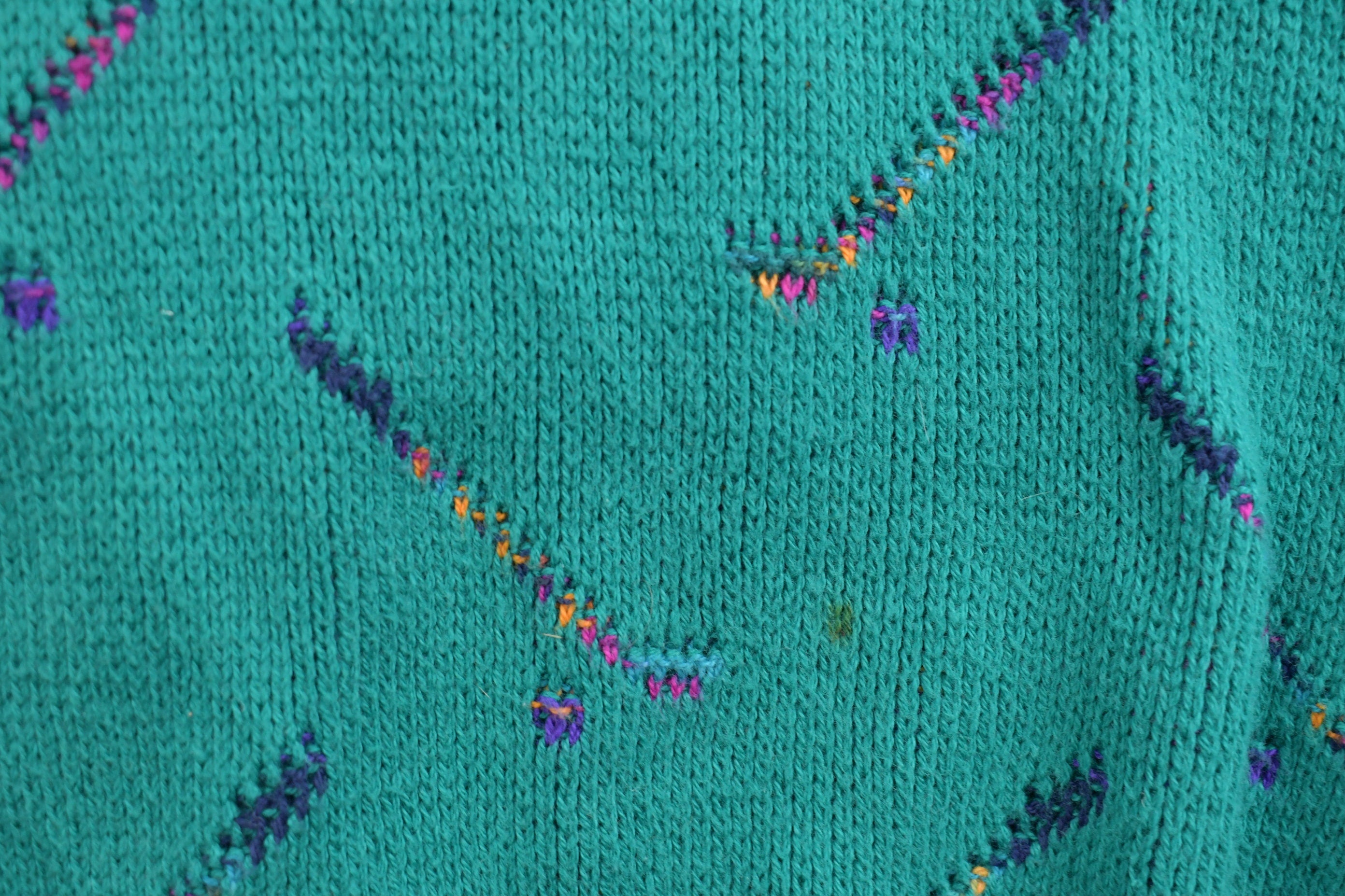 Vintage 1990s Golf Theme Knitted Crewneck Sweater