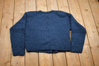 Vintage 1990s Floral Theme Knitted Button Up Sweater