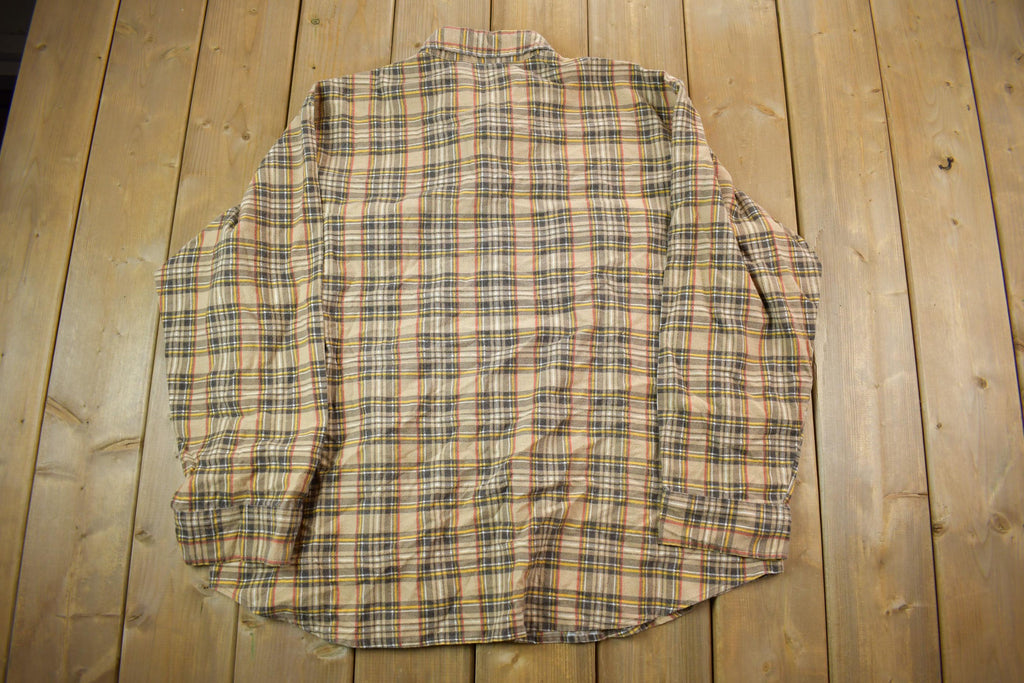 Vintage 1990s Plaid Button Up Flannel Shirt