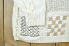 Vintage 1990s Hand Knitted Cie International Express Cable Knit Crewneck Sweater