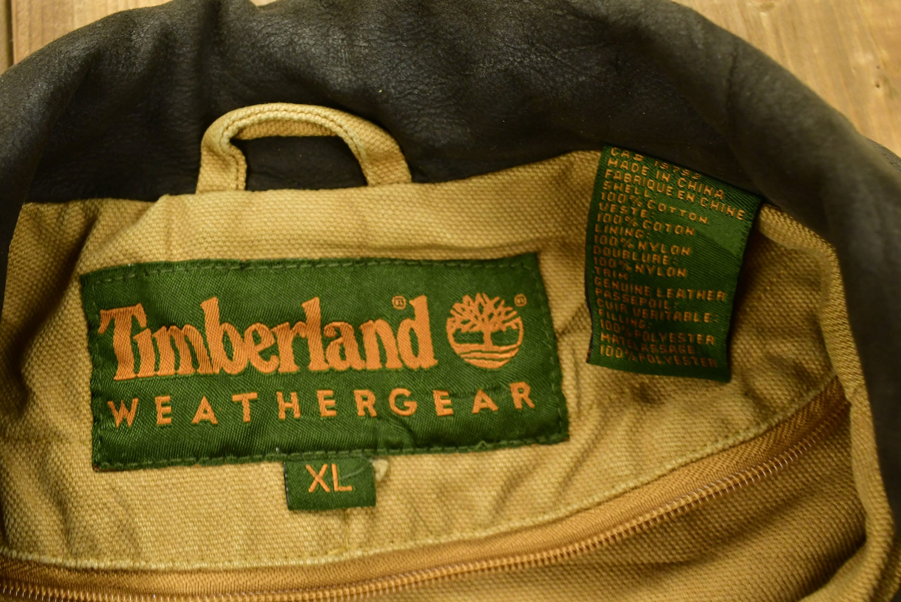 Vintage Y2K Timberland Weather Gear Beige Jacket
