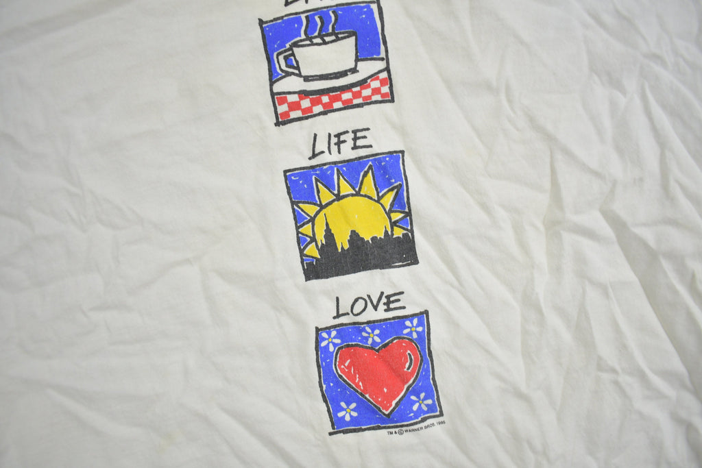 Vintage 1990s Friends Live Life Love Graphic T Shirt