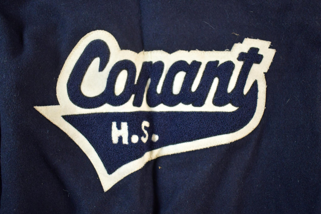 Vintage 1986 Canat H.S State Playoffs Leather & Wool Varsity 88 Captain Jacket Made In USA