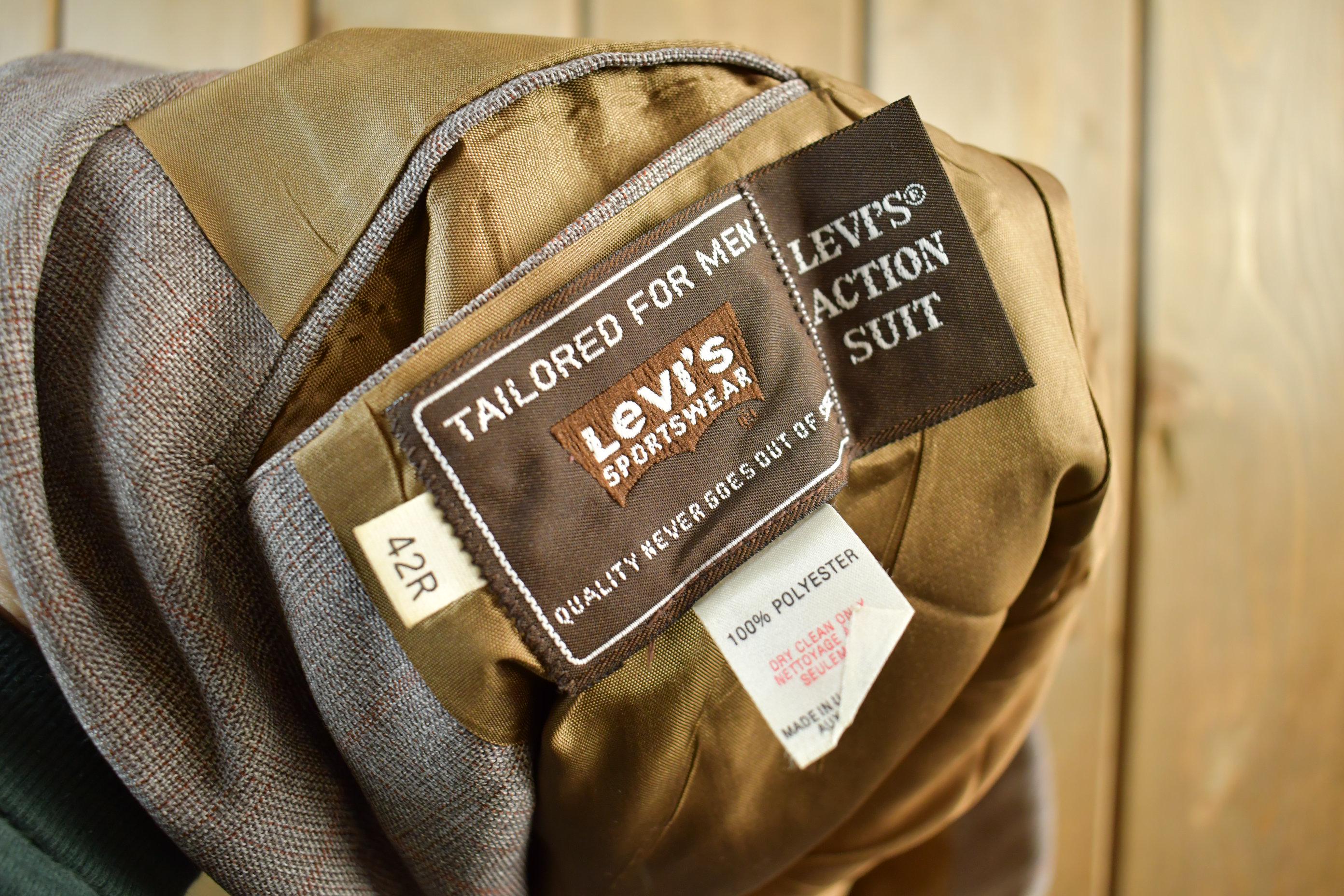 Vintage 1970s Levis Action Suit 3 Piece Suit Men's 42R