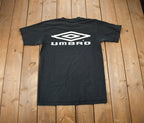 Vintage 1990s Umbro Black T-Shirt  90s  Vintage Streetwear  Graphic T Shirt  All Black  Umbro