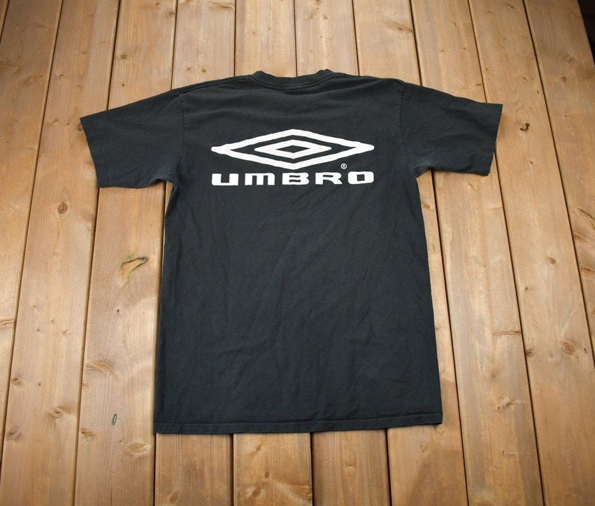 Vintage 1990s Umbro Black T-Shirt  90s  Vintage Streetwear  Graphic T Shirt  All Black  Umbro