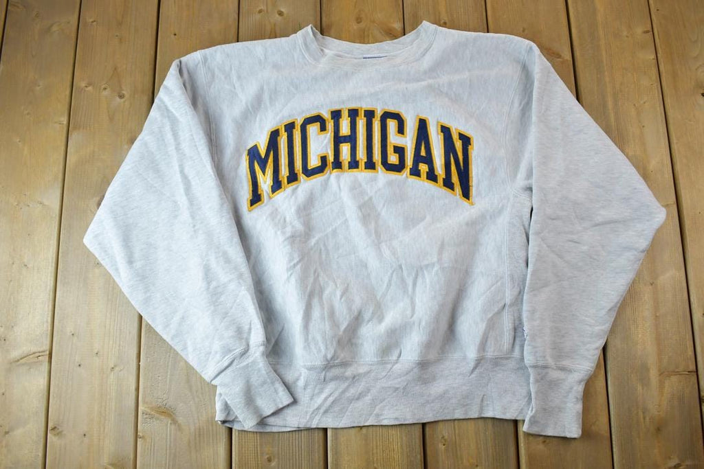 Vintage 1990s Michigan Champion Reverse Weave Crewneck Sweatshirt / Made In USA / Heavyweight / 90s Champion