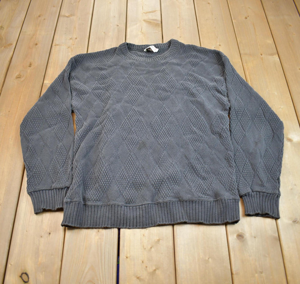 Vintage 1990s Steel Sport Knit Crewneck Sweater Made In USA