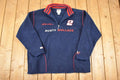 Vintage 1990s Rusty Wallace Nascar Chase Authentics Embroidered Quarter Zip Fleece Racing Sweater Men's XL