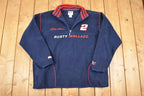 Vintage 1990s Rusty Wallace Nascar Chase Authentics Embroidered Quarter Zip Fleece Racing Sweater Men's XL