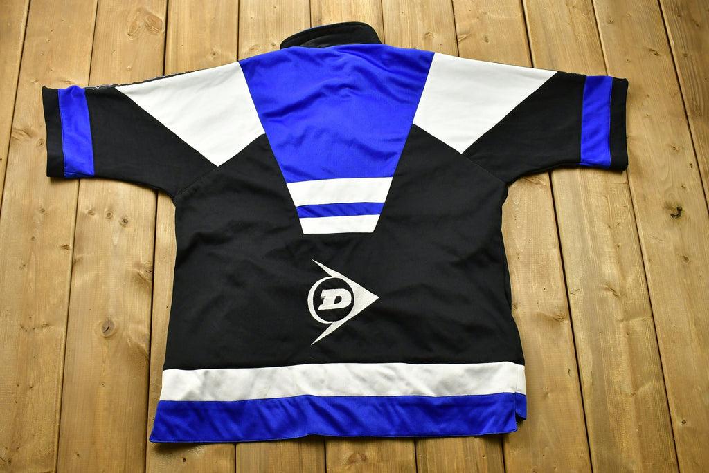 Vintage 1990s Dunlop Tennis Shirt Full Zip  Single Stitch  Tennis Wear  90s Streetwear  Athleisure  Sportswear