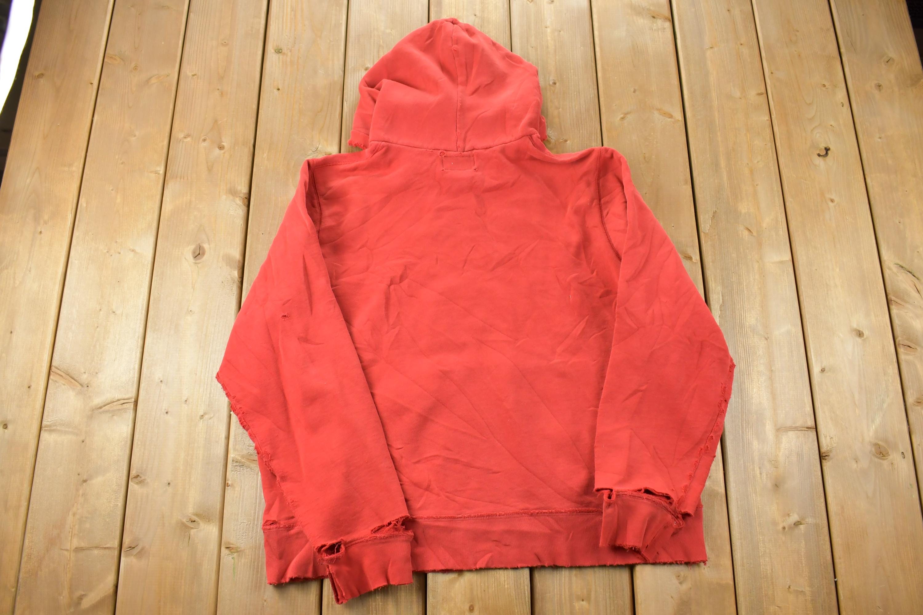 Vintage 1990s Abercrombie Basketball 10 Distressed Graphic Hoodie