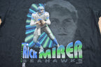 Vintage 1994 Seattle Seahawks Rick Mirer NFL Graphic T-Shirt