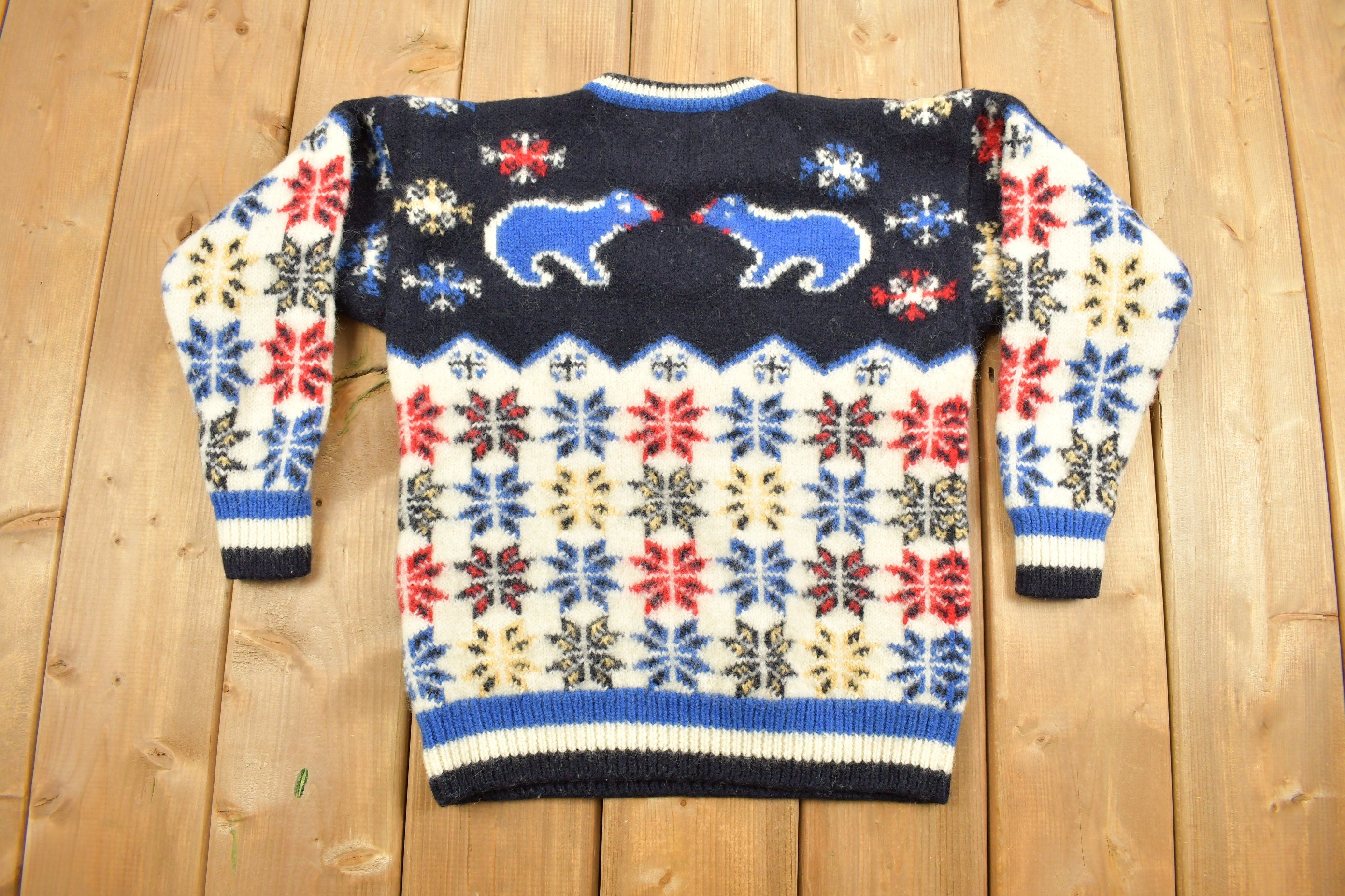 Vintage 1990s Youth Knitted Crewneck Sweater