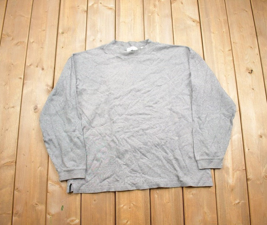 Vintage 1990s Eighteen Striped Crewneck Sweatshirt / 90s Crewneck / Blank / Essential / Streetwear / 90s Blank