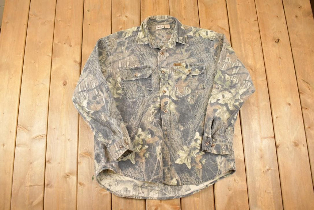 Vintage 1990s Woolrich Realtree Flannel Outdoorsman Button Up Shirt Men's M