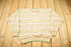 Vintage 1990s Striped Knitted Crewneck Sweater