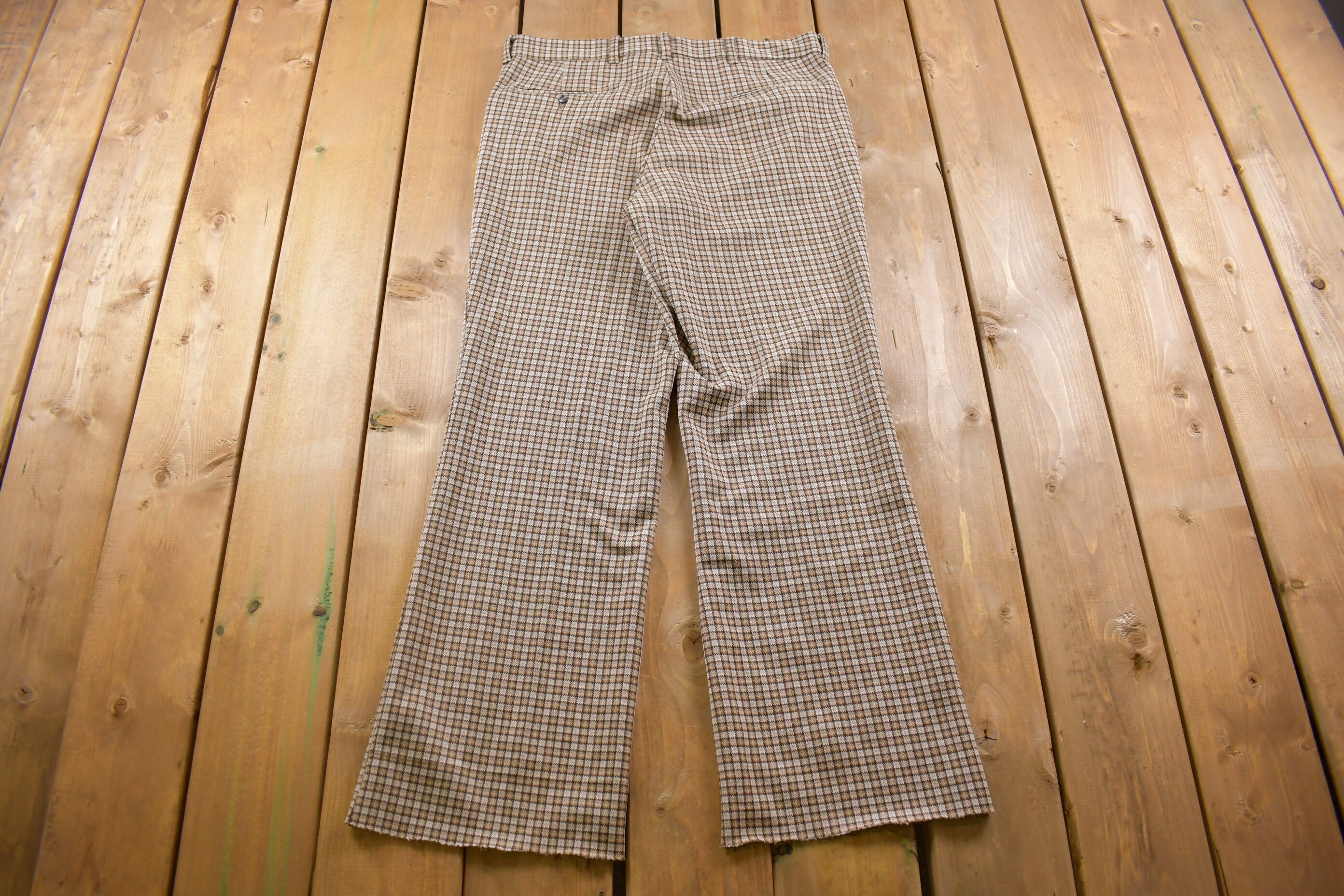 True Vintage 1960's Plaid Trousers 36 x 31