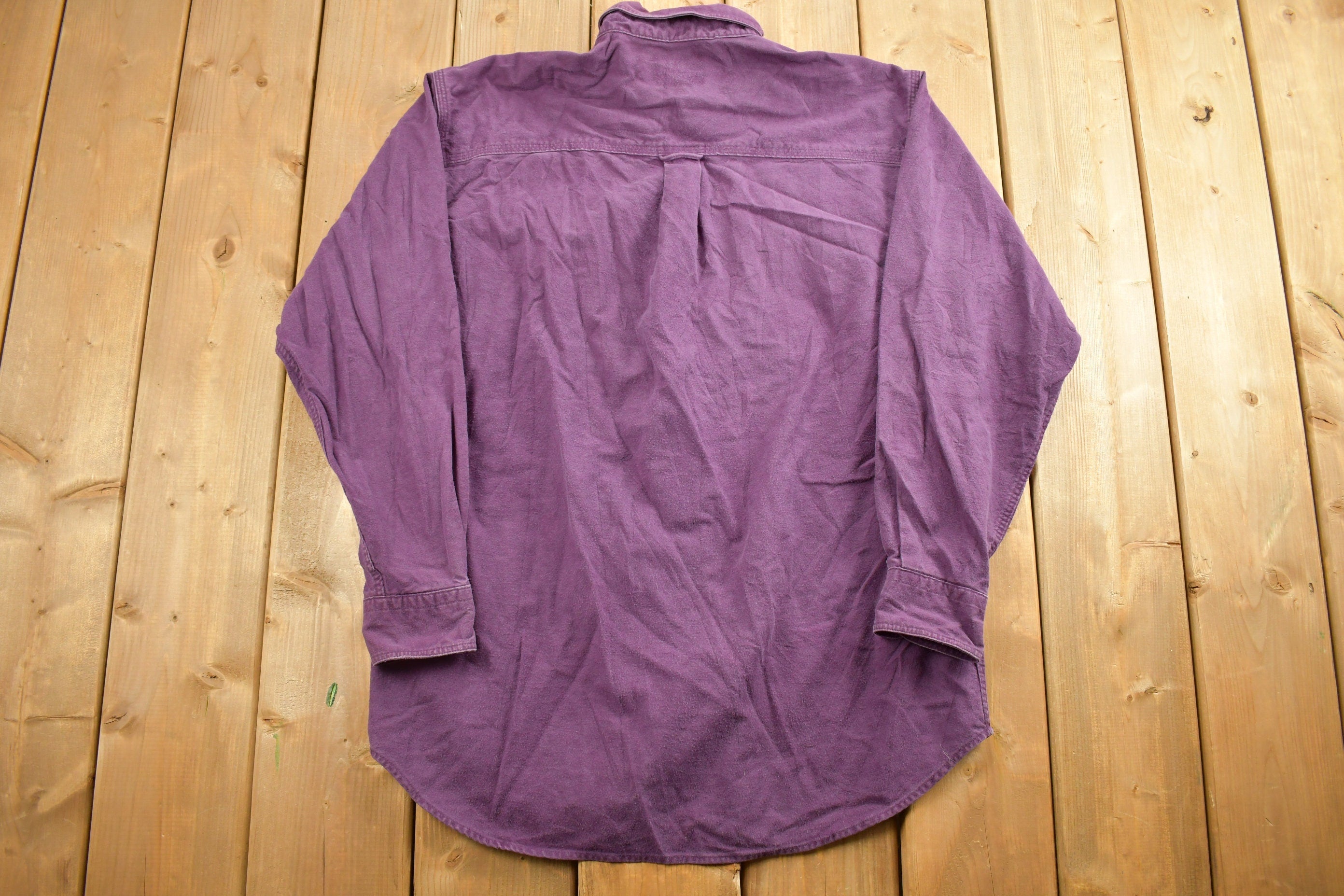 Vintage 1990s Blank Purple Woolrich Button Up Shirt