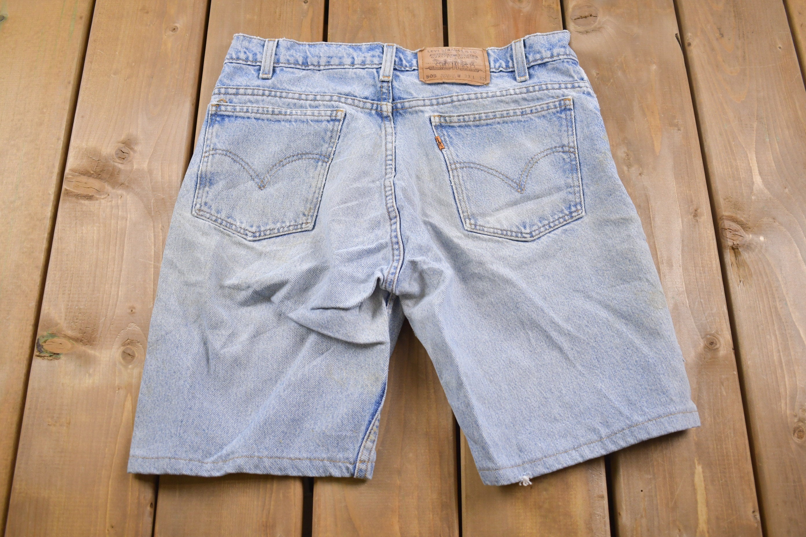 Vintage 1990s Levi's 505 Orange Tab Jean Shorts 31 x 8