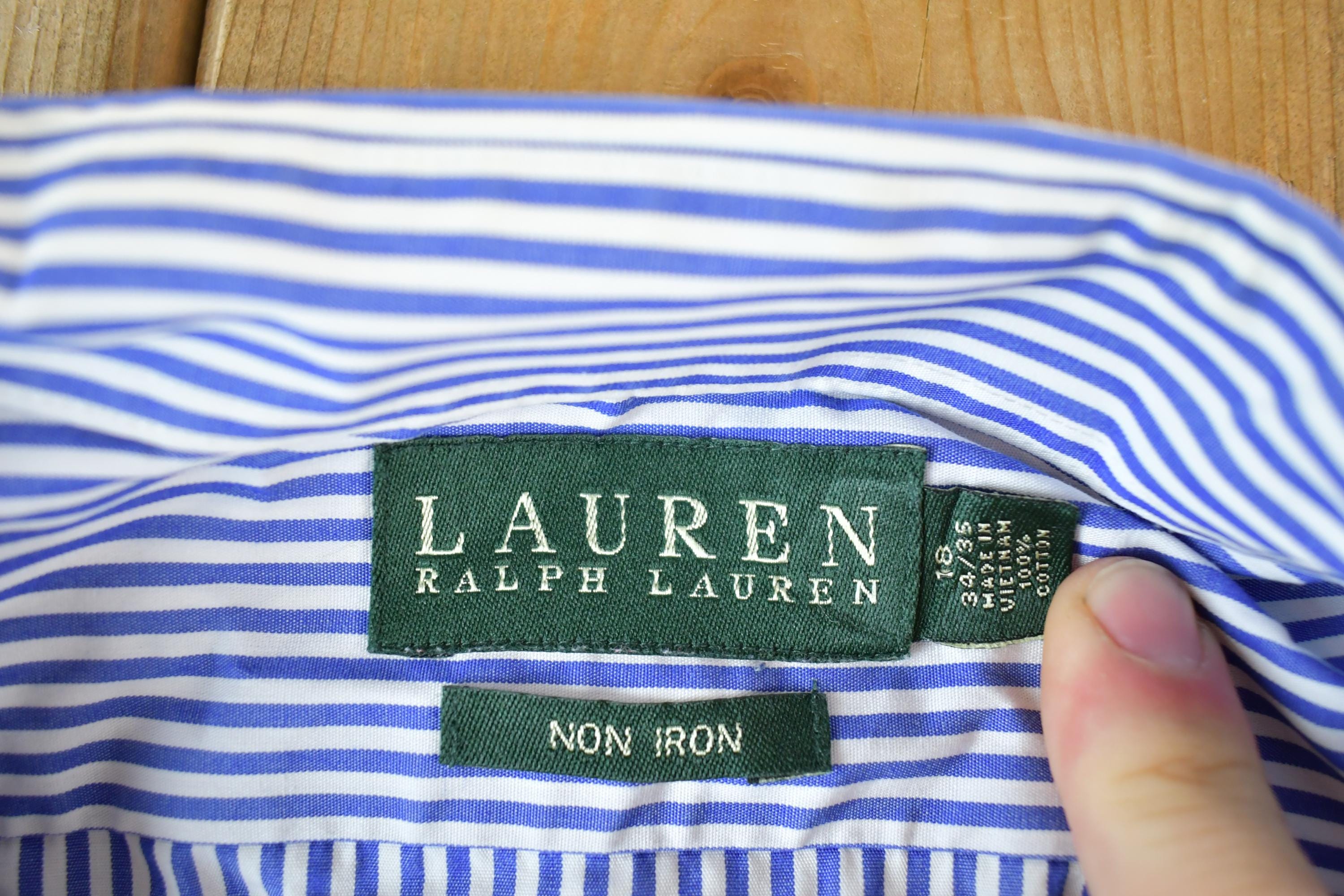 Vintage 1990s Lauren Ralph Lauren Striped Button Up Shirt Womens XXXL
