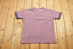 Vintage 1990s North Crest Striped T Shirt